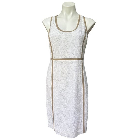 MICHAEL Michael Kors White Lace Sheath Dress, Sleeveless Women's Size 8 - Picture 2 of 11